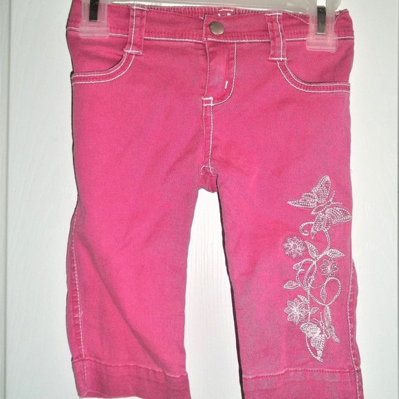 3T Bongo pink button zip embroidered detail pants - Picture 1 of 2